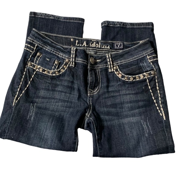 L.A. Idol USA size 7 capri jeans - Picture 2 of 5